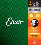 Elixir 14502 Light Nickel Coated Acoustic Bass Guitar Strings