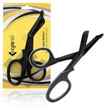 Cynamed Trauma Shears - Safety Medical Scissors with Blunt Tip and Serrated Blade - Tough and Durable Japanese Stainless Steel - Light and Comfortable Grip - Hospital, Nurse, EMT Tool (1 Each)