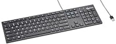 Amazon Basics Matte Black Wired Keyboard, US QWERTY Layout