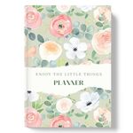 LAURET BLANC Hardbound 12 Months Undated Planner- A5 Size, 12 Monthly Spreads, 52 Weekly Spreads, Habit Tracker, Utility Pages (Enjoy The Little Things)