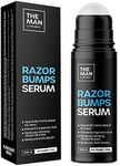 The Man Razor Bumps Serum - Ingrown Hair & Razor Bump Solution for Men - After Shave & Razor Burn Roll-On - Full Body Application (3.5fl.oz)