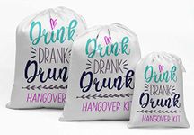 Darling Souvenir Fabric White Hangover Kit Bachelorette Party Supplies Gift Pouches Favor Candy Bags 15 Pieces