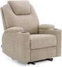 M MCombo Elektrisch Relaxsessel Massagesessel Fernsehsessel Liegefunktion Vibration Heizung 7061 neues Modell (Beige-Stoff)