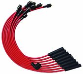 Moroso 52056 Ultra Series Red Spark Plug Wires, Mopar Chrysler Early 273/318/340/360, Straight Plug Ends, Straight Distributor Ends