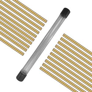 Brass Brazing Rods 1/16"X 13", 20 Sticks Turning Brass Solder，Solid Brass Low Temperature Welding Rods for DIY Craft ，Air Conditioner, Refrigerators，Drill, Valve