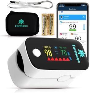 Pulsioximetro con APLICACIÓN BLUETOOTH - Oximetro dedo profesional - PANTALLA OLED - Sensor de ritmo cardíaco - Pulsometro para niños y adultos