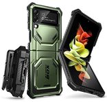 i-Blason Armorbox Series Case for Samsung Galaxy Z Flip 4 5G (2022), Full-Body Rugged Holster Case with Shock Reduction/Bumper (Guldan)