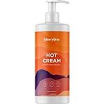 Hot Cream Sweat Enhancer - Premium Body Sculpting Sweat Cream with Invigorating Botanical Extracts - Extra Strength Cellulite Cream for Thighs Belly and Bum with Firming Body Oils (12 Fl Oz)