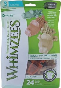 WHIMZEES By Wellness Alligator, Natural and Grain-Free Dog Chews, Dog Dental Sticks for Small Breeds, 24 Pieces, Size S