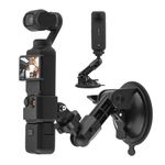 BRDRC Pocket 3 Suction Cup Mount, Windshield Window Dash Holder Kit with Expansion Adapter for GoPro Max Mini Hero 12 11 10 9 8 7 6 5 Pocket 3 2 Insta360 X3 X2 Go 3 Action 3 4 Accessories