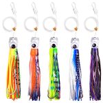 Trolling Lures Saltwater Fishing, 8.8inch Deep Sea Trolling Fishing Lures Offshore Big Game Lures for Marlin Tuna Mahi Wahoo (5pcs,Mixed)