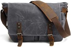 Men's Canvas Leather Messenger Bag 