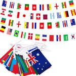 International Flags of the World String Flags Bunting Banner 50M with 200 Country Flags,Commonwealth Games Flags,World Cup Olympics Flags,International World Flag Party Decorations for Garden,Bar