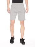 Pepe Jeans Athleisure Men Knit Cotton Stretch Shorts | Breathable Cotton Jersey, Gym and Casual Wear | with Drawstring and Zip Pocket in Grey Melange - M