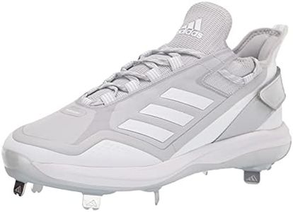 adidas Men's Icon 7 Boost Baseball Shoe, Team Light Grey/White/Silver Metallic, 10