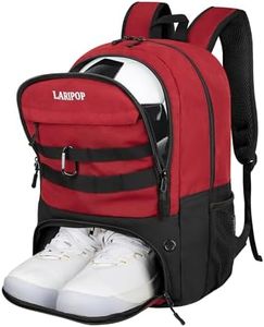 LARIPOP Soccer Backpack,Basketball Backpack with Ball Holder and Shoe Compartment,Men&Women Gifts Backpack for Basketball Accessories Training Equipment Fits Volleyball,Soccer,Sports Gifts