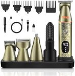 DSP 6 in 1 Man's Grooming Kit, Clipper and Trimmer Set, Trimmer Professional Barber, Shaving Mustache, Body, Nose Hair Trimmer, Waterproof IPX6, U-Shaped Hair Clipper