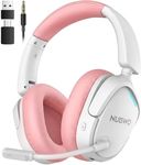 NUBWO Wireless Gaming Headset for PS5, PC, PS4 - Dual 2.4G & Bluetooth Simultaneous Gaming Headphones, EQ Sound Modes, Noise-Canceling Mic, 50-Hour Battery, Comfortable Foldable & Travel Design