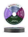 Mandala Crafts 7 Strand Beading Wire for Jewelry Making - Stainless Steel Tiger Tail Beading Wire - 98 FT 28 Gauge Bead Stringing Wire Jewelry Braided Wire