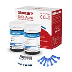 sinocare Diabetes Strips / Blood Glucose Test Strips 50 pcs No Need Code (Only For sinocare Safe Accu Blood Glucose Monitor)