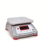 OHAUS V22XWE15T Valor 2000 Bench Scale, 15kg Capacity, 2g Readability Stainless Steel IP68 Waterproof with Dual Display Rapid Response Commercial Kitchen Scales