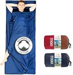 2in1 Cotton Sleeping Bag Liner and Lightweight XL Size Double Travel Bed Sheet