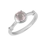 AZURFA Rose Quartz Gemstone 925 Sterling Silver Solitaire Ring, Perfect Valentines gift for Her, 6 Months Warranty & Authenticity Certificate -10