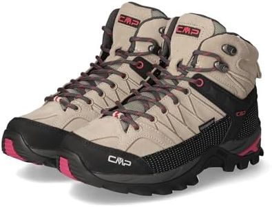CMP Femme Rigel Mid WMN Trekking Shoes WP Chaussures de randonnée, Beige (Gesso), 38 EU