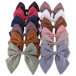 Original Linen Bow Hair Clips Baby Girls Women Large Sailor Bows Kids Baby and Mom Hair Bow Alligator Clips White Navy Pink Neutral Bow