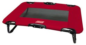 Coleman Elevated Folding Dog Cot, Large, 24" x 42", Red