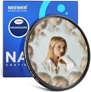 NEEWER Filtro de Lente de Prisma caleidoscopio de 77 mm, Prisma fotográfico, Filtro de Efecto de Cristal con refracción múltiple y número variable de sujetos fotográficos