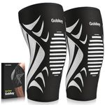 Gobikey Knee Support Brace 2 pack Compression Knee Sleeves for Men Women, Breathable Anti-Slip for Arthritis, Joint Pain, Tendonitis, Meniscus Tear, Ligament Injury, Running (M: 35-41cm)