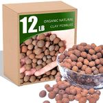 Organic Expanded Clay Pebbles,for Soil Hydroponic Rocks Orchids,Indoor Plants (12LB)