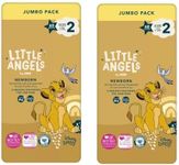 2X Little Angels Size 2 Nappies Newborn Disney Jumbo 60 Pack