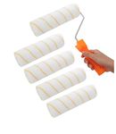 TICSER 9inch (1handle+5refill) high density paint roller, paint roller set, paint roller for wall painting, paint interior/exterior