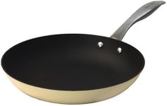 COOKLIFE 10.25 Inch Lightweight Enameled Cast Iron Frying Pan - Toxin-Free - Oven Safe up to 500° F or on Stovetop - Cast Iron Skillet for Cook, Bake - Dark Antique White