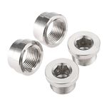 O2 Oxygen Sensor Stepped Mounting Boss and Plugs (2 Bungs/2 Plugs) M18 X 1.5