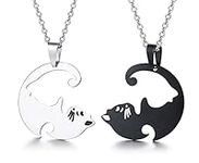 UMtrade Couples Necklaces Animal Puzzle Cat Split Pendant Best Friend Sisters Friendship Jewelry