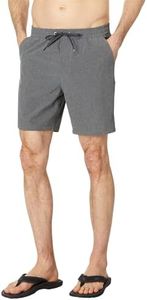 Quiksilver Men's Taxer Heather Amphibian 18 Hybrid Short, Black 241, Small