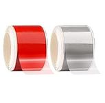 VViViD Headlight & Taillight Adhesive Repair Tape 1.8 Inch x 7ft Red and Transparent 2-Roll Pack