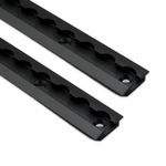 VanEssential 48" Venture Track T-6 Aluminium L-Track Black Anodized (Recessed Shallow 1/4 inch) - 2 Pack