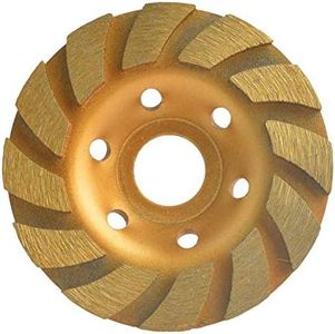 Gunpla 105 x 22mm Turbo Diamond Cup Wheel, Grinding Cup Wheel Disc 12 Segs Masonry Stone Cutting Tool for Concrete Angle Grinder