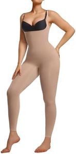 SHAPERX Women's Tummy Control Shapewear Leggings High Waisted Full Body Seamless Shaper Bodysuit,SZ5802-Sienna-L/XL