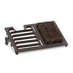 Relaxdays Scraper, Made of Cast Iron, with Brushes, Boot Jack, Antique Design, Outdoor Area, Shoe Cleaner, Brown, 12 x 33.5 x 22.5 cm