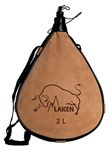 Laken - Spanish Leather Wine Bota Water Canteen Straight Shape - 2 Liter