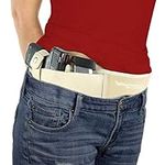 ComfortTac Ultimate Belly Band Gun Holster - Deep Concealment Edition | Compatible with Smith and Wesson, Shield, Glock 19 42 43, P238, Ruger LCP, and Similar Guns for Men and Women (Nude, XL, Right)