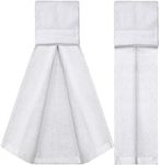 2 Pcs Football Towel Cotton Sports Football Field Towel Pitching Towel with Closure Football Sweat Towel for Football Gym Men Women Accessories (White)