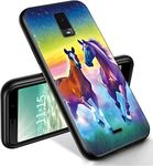 RYUITHDJP for Blu View 3 Phone Case 6"(B140DL) Horse Design, Phone Case for Blu View 3 Case TPU Stylish Protective Cover