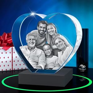ArtPix 3D Premium Crystal Photo, Personalized Gifts for Father, Dad, Men, Husband, Grandpa, Great Customized Gift With Your Own Photo for Mom, Wife, Women, Custom Glass 3D Laser Etched Picture Frame