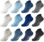 LA ACTIVE Non Slip Grip Ankle Boys and Girls Socks with Non Skid for Babies Toddlers and Kids Back to School